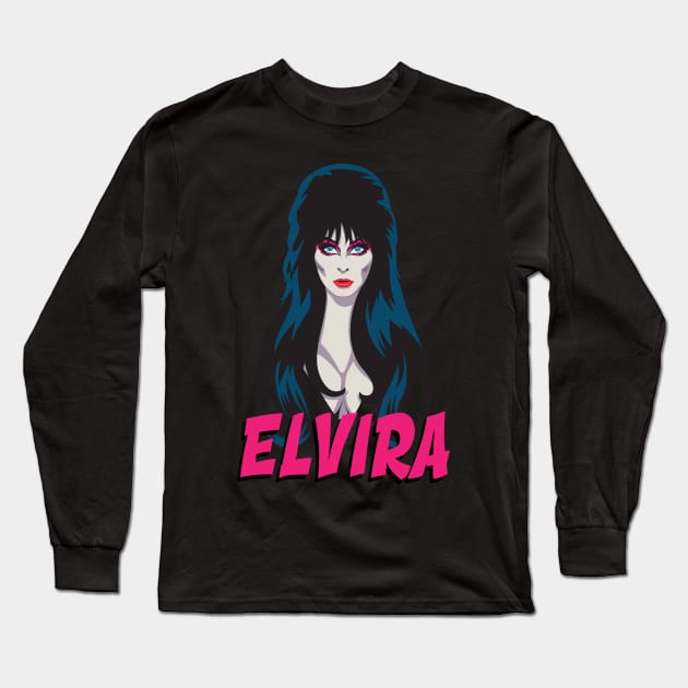 Elvira Fan art Long Sleeve T-Shirt by Branigan